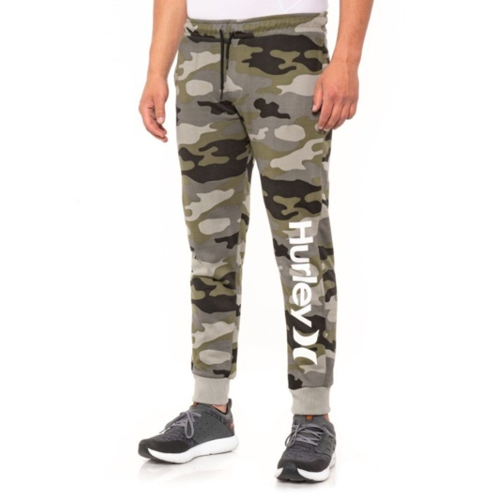 Hurley Lounge Pants Mens Size XLarge Camo French Terry Knit One & Only Pants New